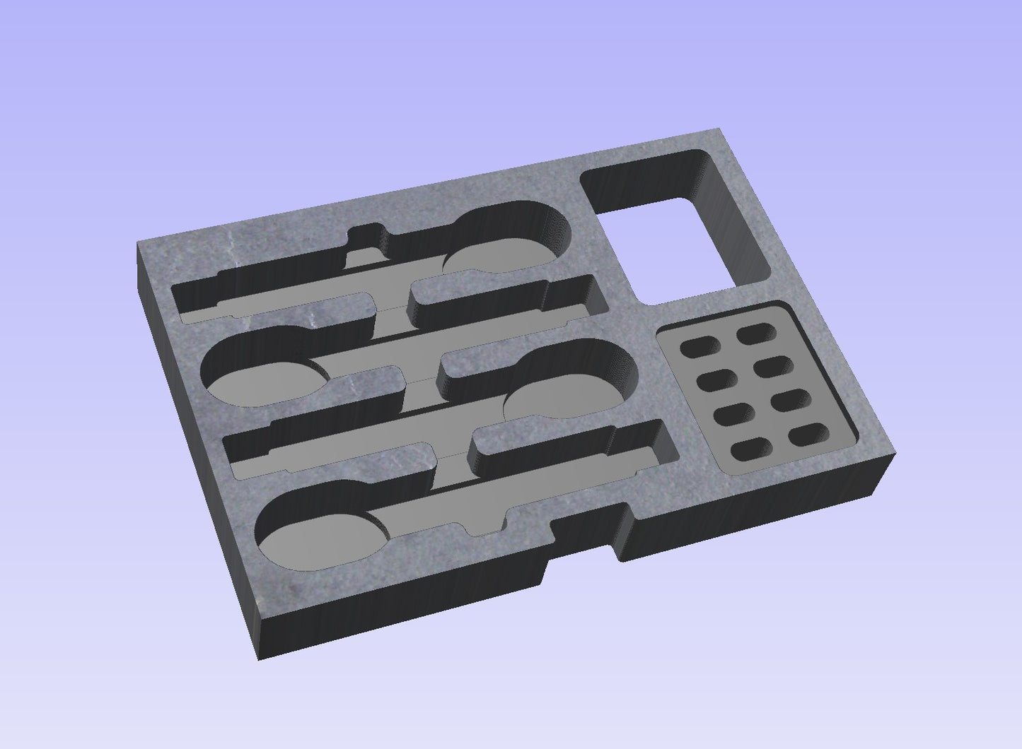 Shallow Drawer Foam Insert for Shure Wireless Handheld Microphones