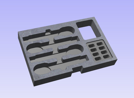 Shallow Drawer Foam Insert for Shure Wireless Handheld Microphones