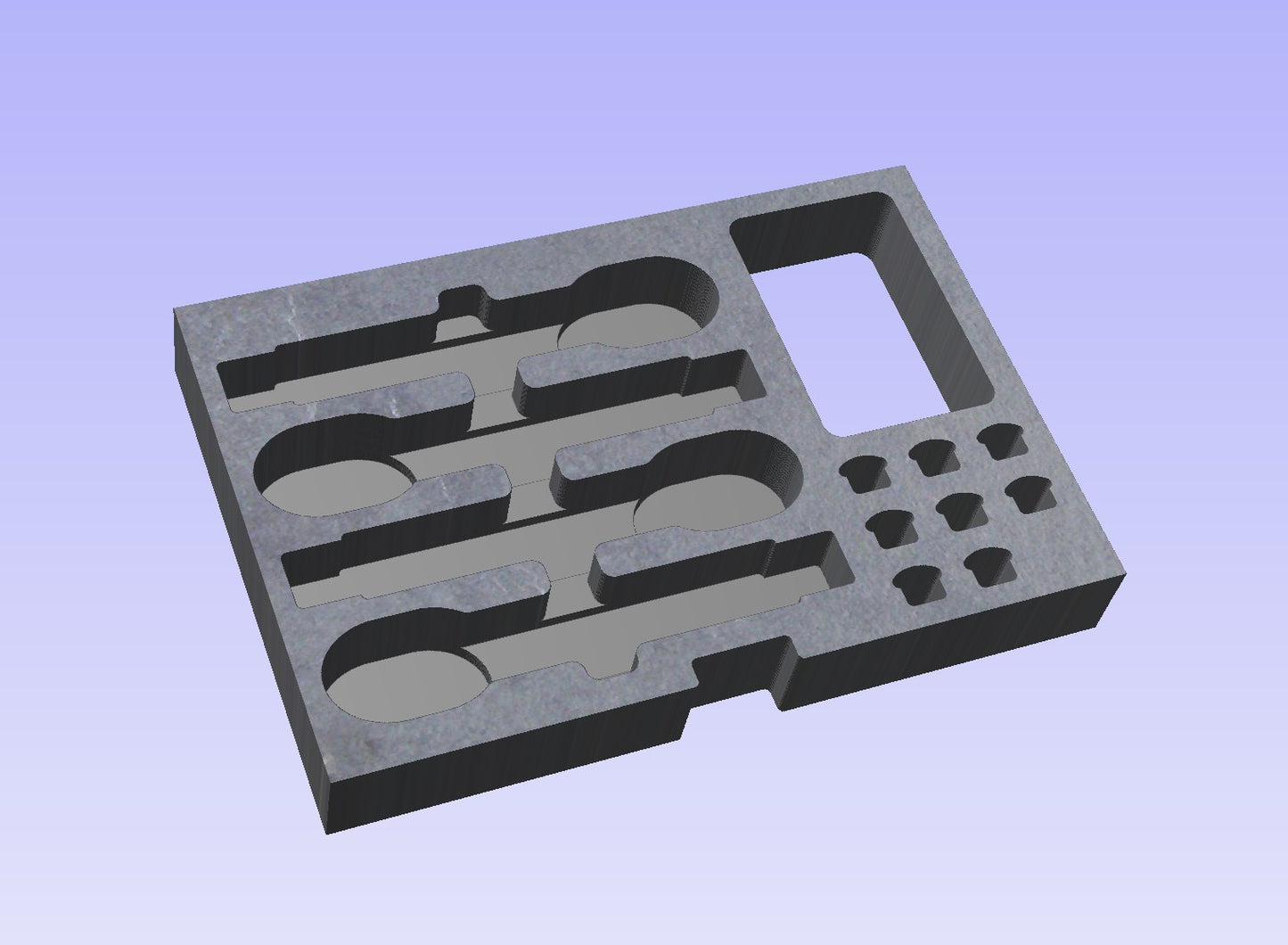 Shallow Drawer Foam Insert for Shure Wireless Handheld Microphones