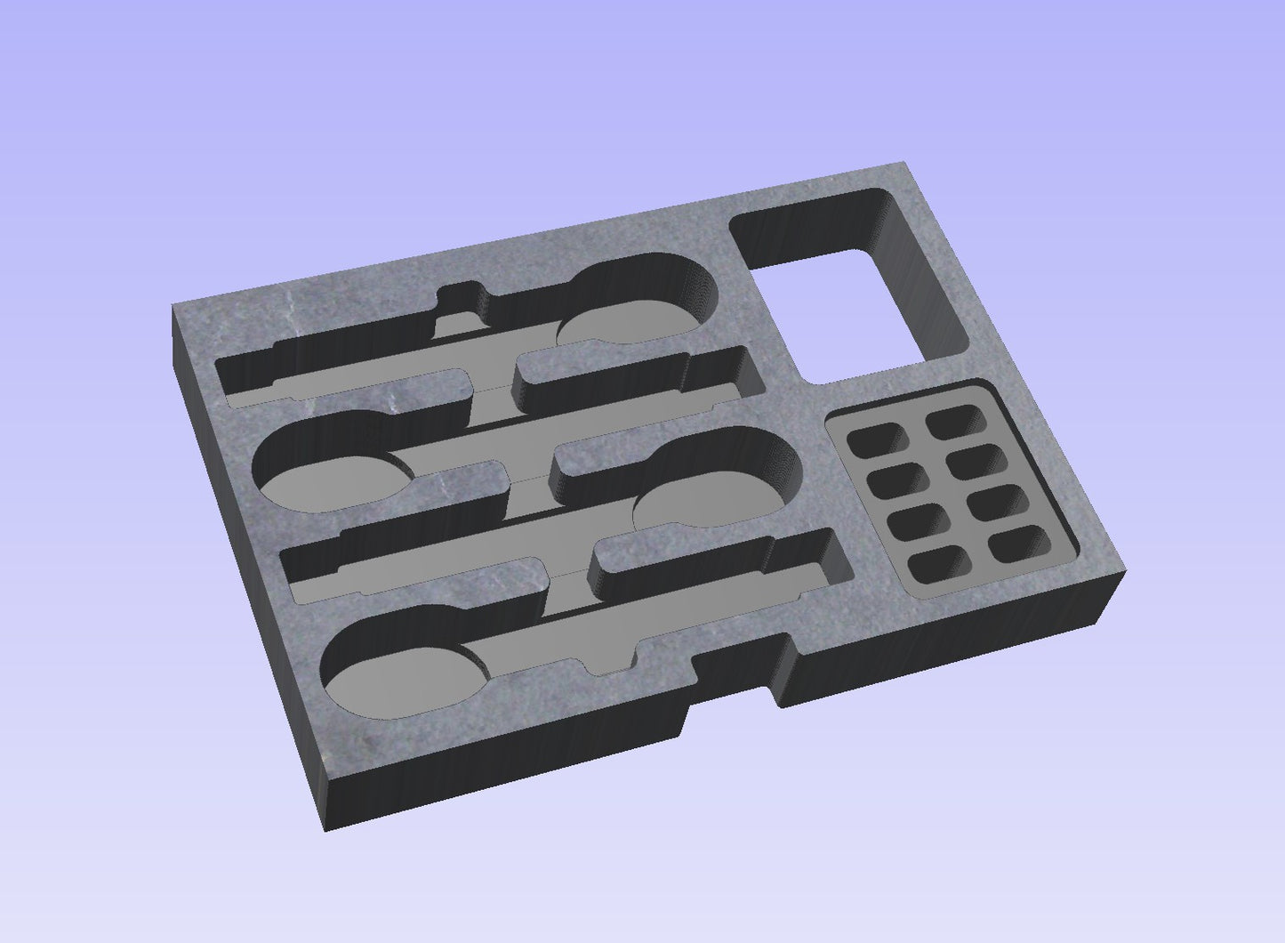Shallow Drawer Foam Insert for Shure Wireless Handheld Microphones