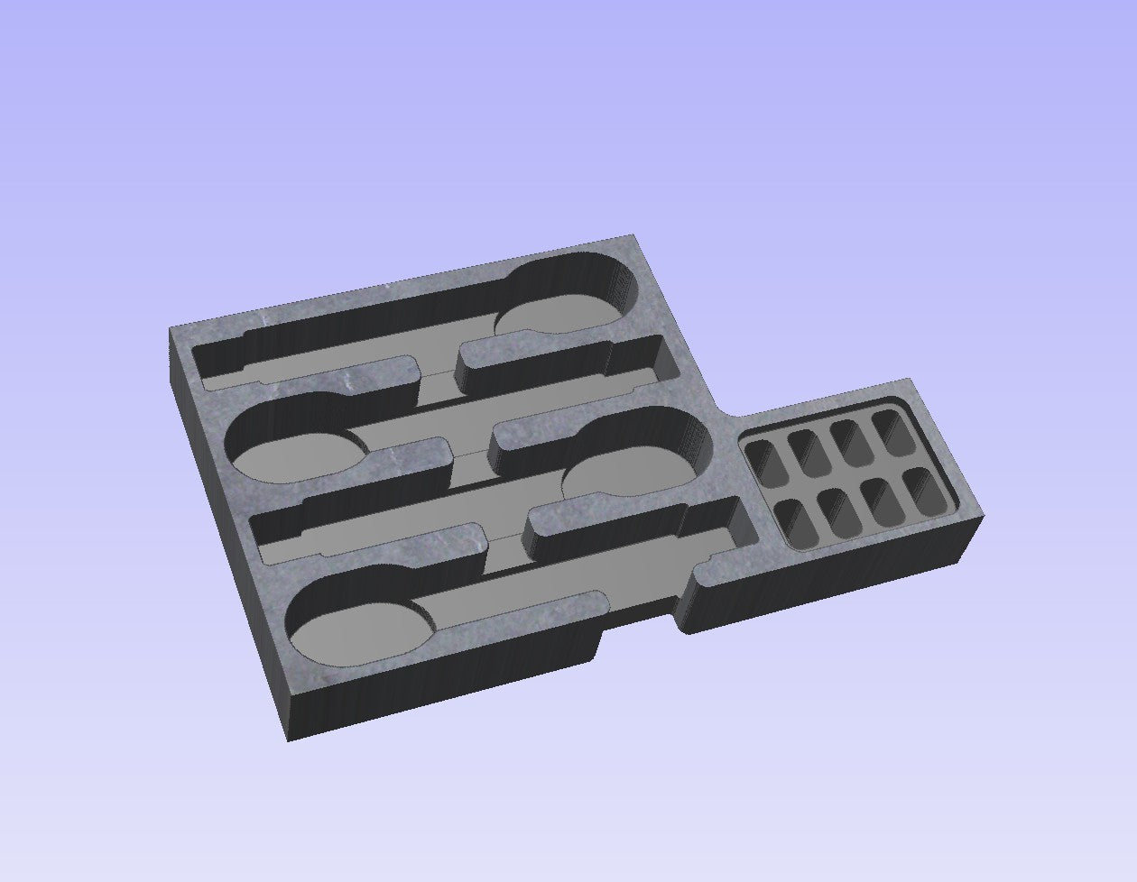 Shallow Drawer Foam Insert for Shure Wireless Handheld Microphones