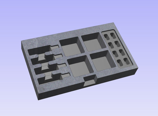 Shallow Drawer Foam Insert for IEM In-Ear Monitors Body Pack Receivers