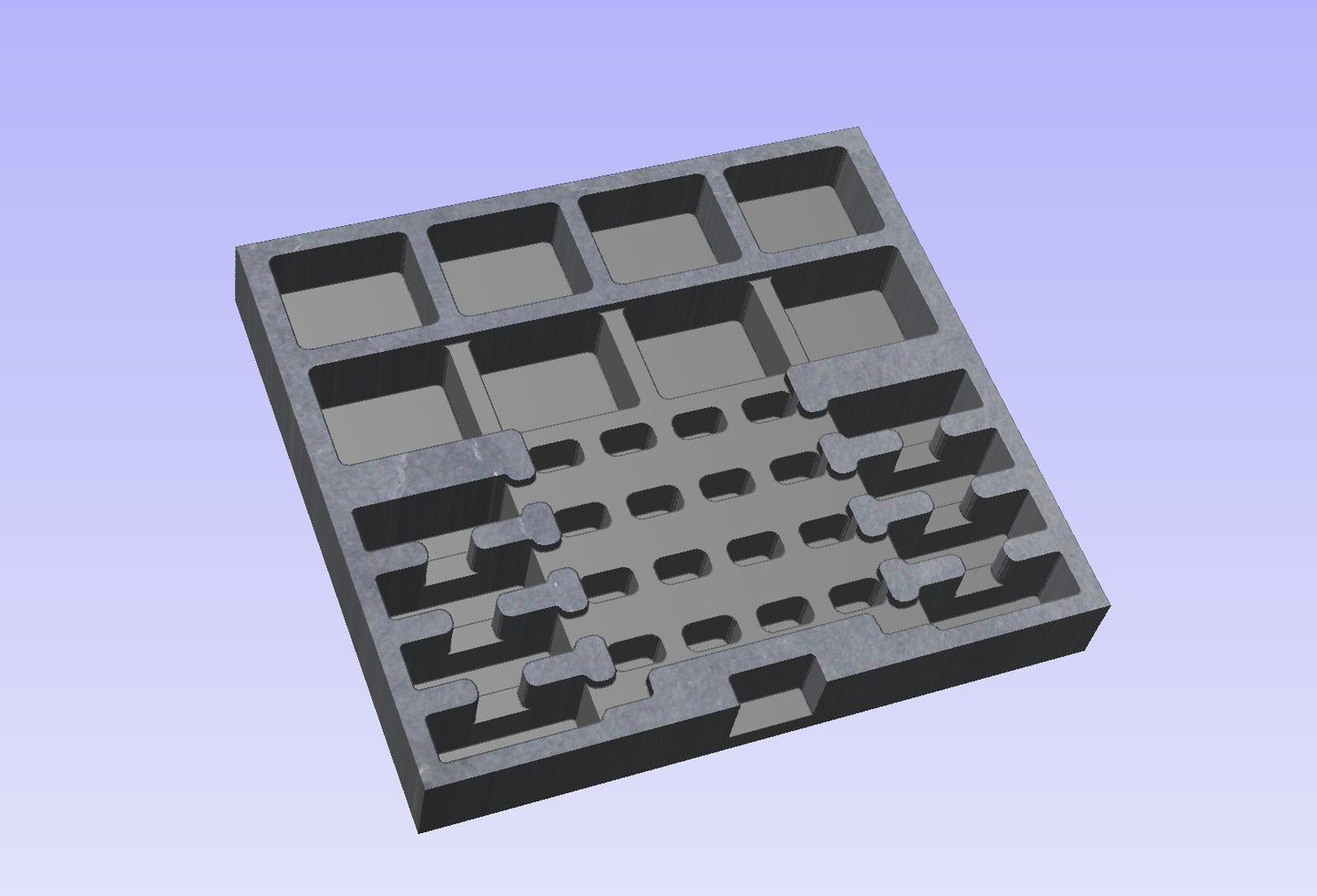 3D visualization of 8xULXD1 + 16xSB900 foam insert